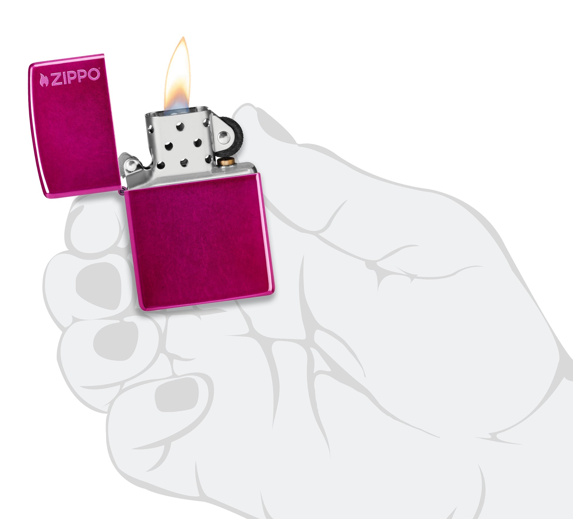 Запальничка Zippo Classic Candy Raspberry Zippo Logo 24003ZL