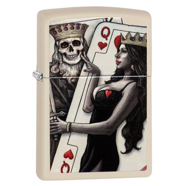 Запальничка Zippo 216 Skull King Queen Beauty 29393