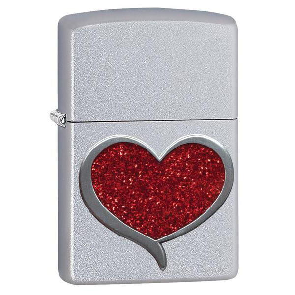 Запальничка Zippo 205 Glitter Heart 29410