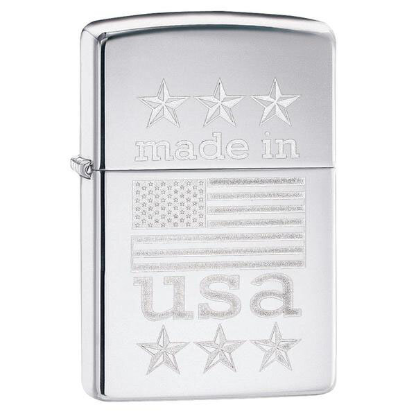 Запальничка Zippo 250 Made In Usa With Flag 29430