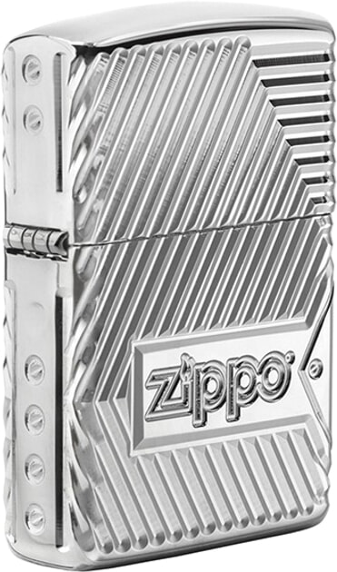 Запальничка колекційна армована Zippo Bolts Armor High Polish Chrome (Zippo 29672)