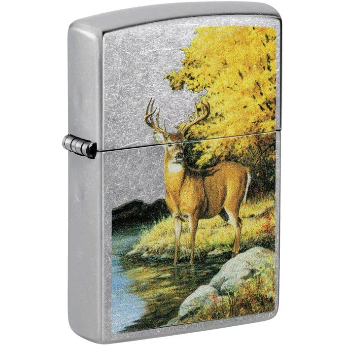Запальничка бензинова Zippo - Linda Picken Image Design Street Chrome Finish хром жовто-золотистий (46165)