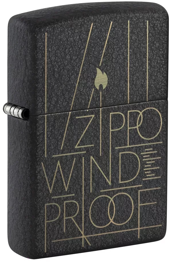 Запальничка бензинова Zippo Black Crackle® Windproof (46172)