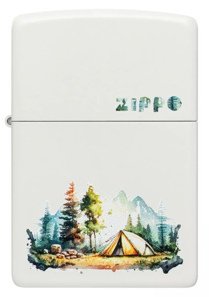 Зажигалка бензиновая ZIPPO Nature Retreat Design, белый (46474)