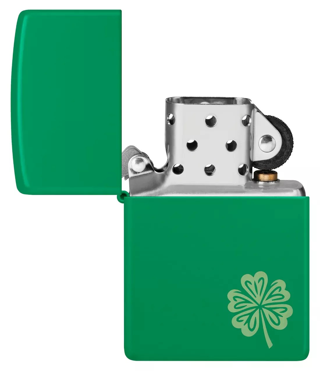 Зажигалка бензиновая ZIPPO Regular Grass Green Matte Lucky Clover