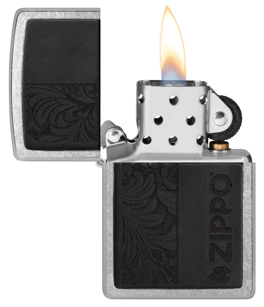 Зажигалка бензиновая ZIPPO Black Leather Emblem - Zippo Design