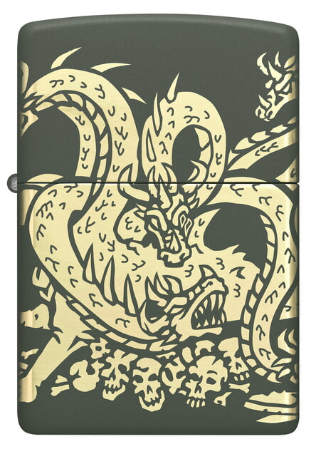 Запальничка Zippo Dragon Design Green Matte (48907zippo)