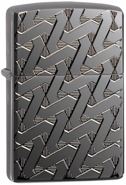  Запальничка Zippo 24095 Geometric Weave Design Armor Чорна (Zippo 49173)