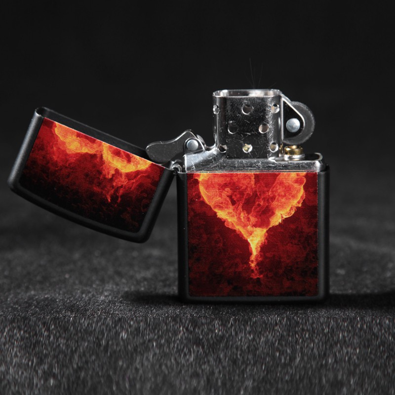 Зажигалка Zippo Classics Hearts Black Matte 28313